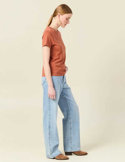 T-shirt éco-responsable orange femme