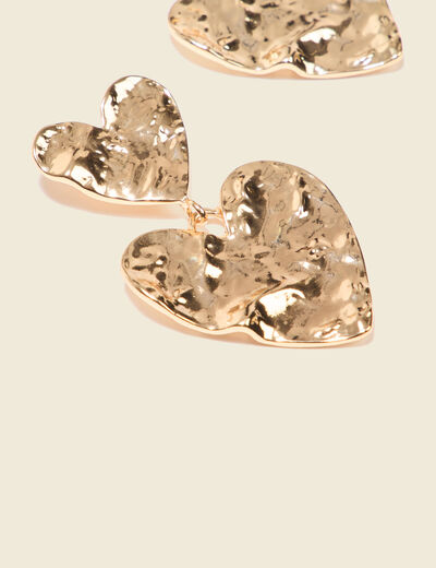 Boucles d'oreilles pendantes couleur or femme