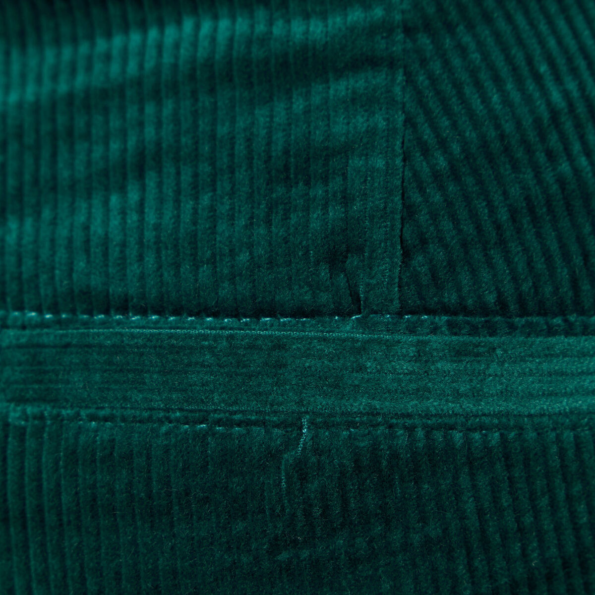 Pantalon chino velours côtelé vert canard femme