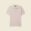 Polo cintr&eacute; col cubain manches courtes sable homme