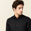 Chemise manches longues noir homme