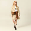 Jupe-short taille haute camel femme