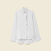 Chemise manches longues en coton blanc femme