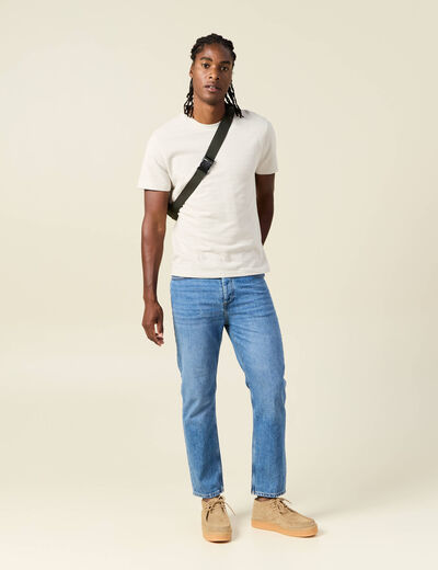 T-shirt manches courtes beige homme