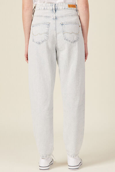 Jeans slouchy denim snow bleu femme