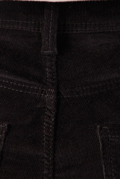 Pantalon bootcut velours noir femme