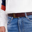 Ceinture en cuir marron foncé homme