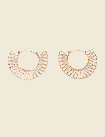 Boucles d'oreilles créoles couleur or femme