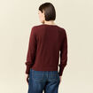 Pull manches longues marron femme