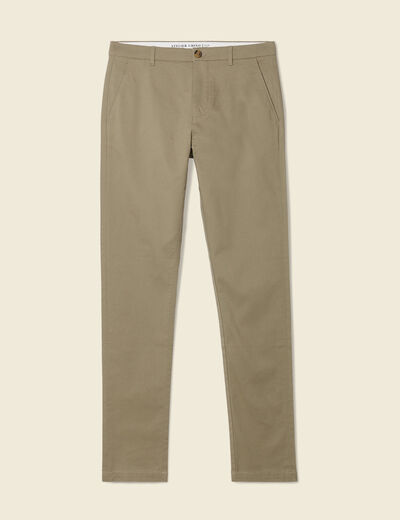 Pantalon slim Instinct chino vert kaki homme