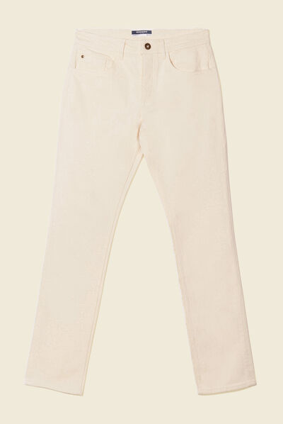 Jeans straight denim blanc homme