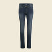 Jeans regular taille haute denim brut femme