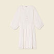 Robe évasée manches 3/4 ecru femme