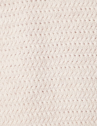 Pull manches longues col ch&acirc;le ecru homme