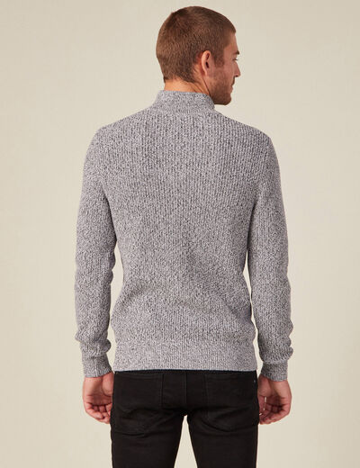 Pull manches longues gris foncé homme