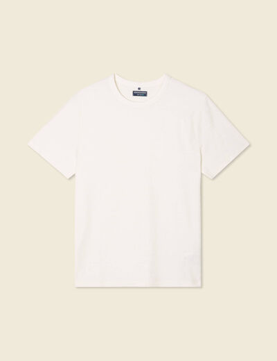 T-shirt manches courtes ecru homme