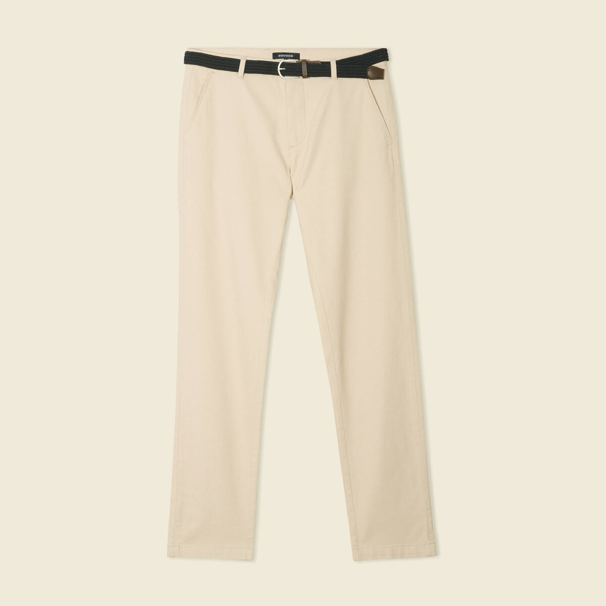Pantalon chino straight sable homme
