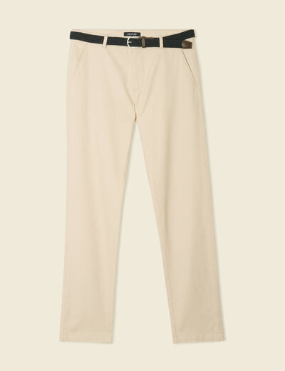 Pantalon chino straight sable homme