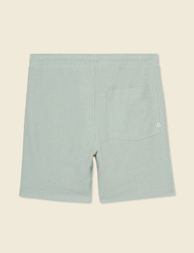 Short droit avec cordon vert olive homme