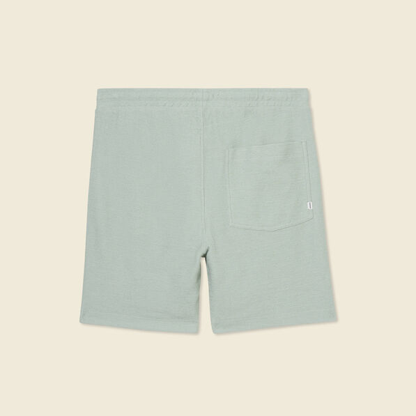 Short droit avec cordon vert olive homme