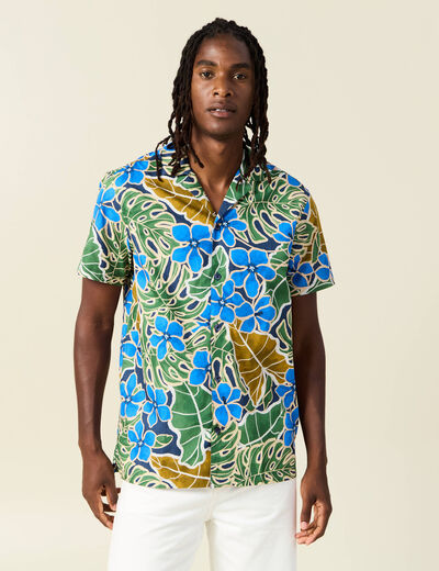 Chemise manches courtes multicolore homme