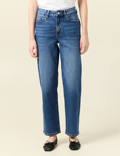Jeans droit 7/8ème denim stone femme