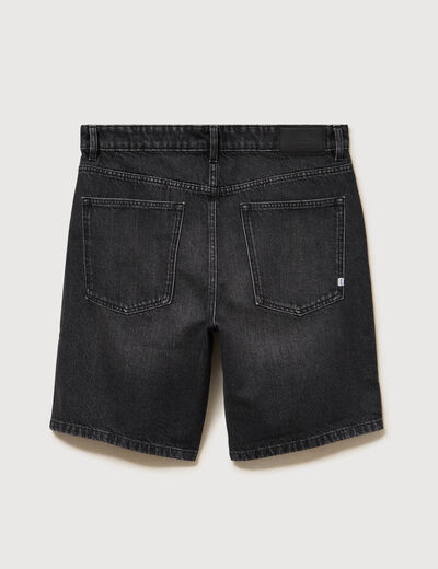 Bermuda en jean coton denim snow noir homme