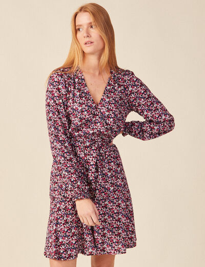 Robe évasée éco-responsable noir femme