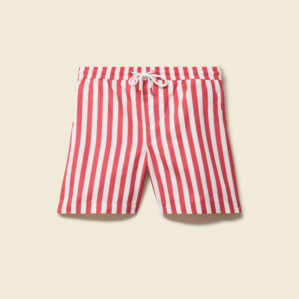Short de bain rouge corail homme