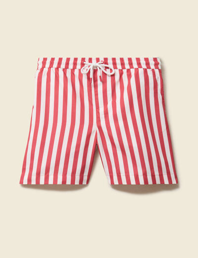 Short de bain rouge corail homme