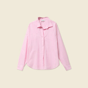 Chemise manches longues rose clair femme