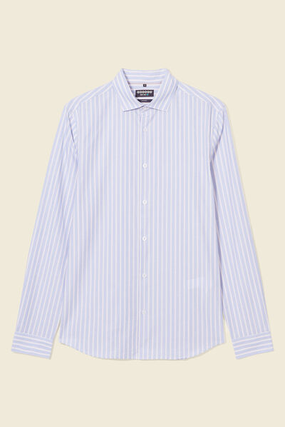 Chemise manches longues bleu ciel homme