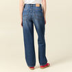 Jeans straight taille haute denim stone femme