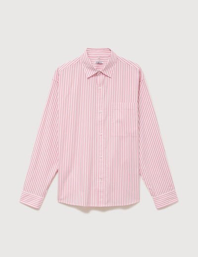 Chemise boyfriend en coton rose homme