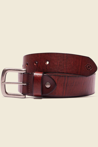 Ceinture en cuir marron homme