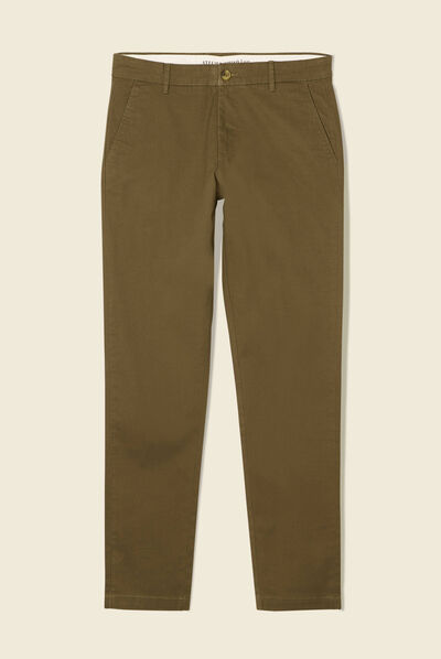 Pantalon slim Instinct chino taupe homme