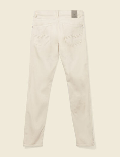Jeans slim beige homme