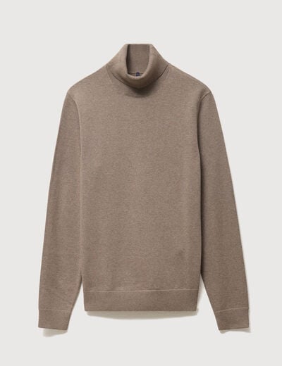Pull manches longues vert kaki homme