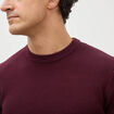 Pull droit manches longues prune homme