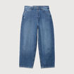 Jeans barrel 7/8&egrave;me taille standard denim used femme