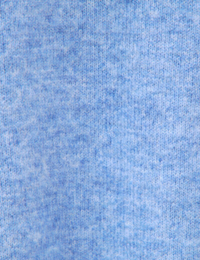 Pull &agrave; capuche zipp&eacute; bleu ciel femme