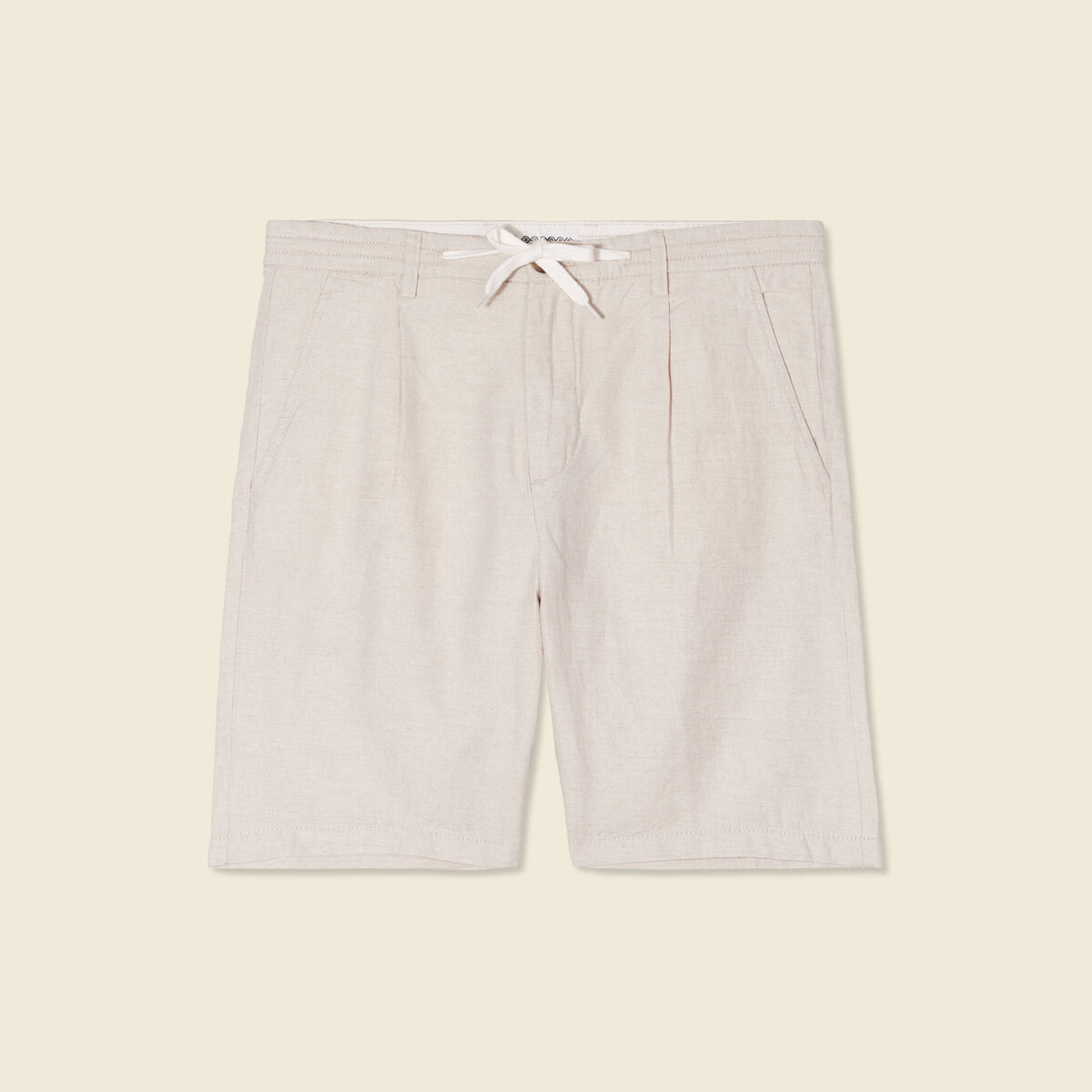 Bermuda droite à coulisse beige homme