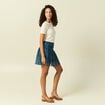 Jupe avec doublure bleu canard femme