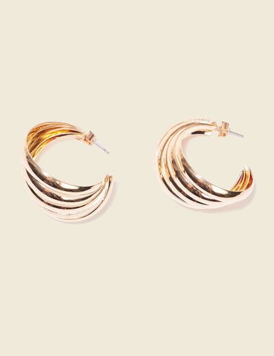 Boucles d'oreilles créoles couleur or femme