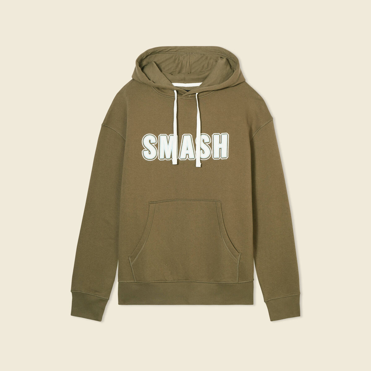 Sweat à capuche taupe homme