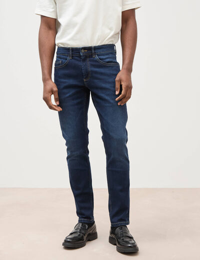 Jeans slim 5 poches longueur 32 denim brut homme