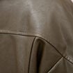 Blouson oversize manches longues vert olive femme