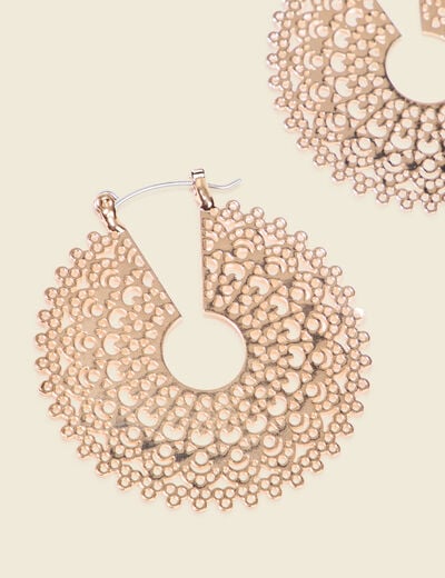 Boucles d'oreilles créoles couleur or femme