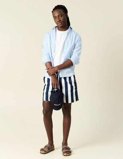 Short de bain bleu marine homme
