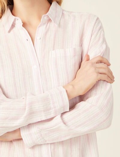 Chemise éco-responsable rose clair femme
